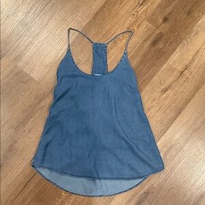 Blue faux Denim Women's Top